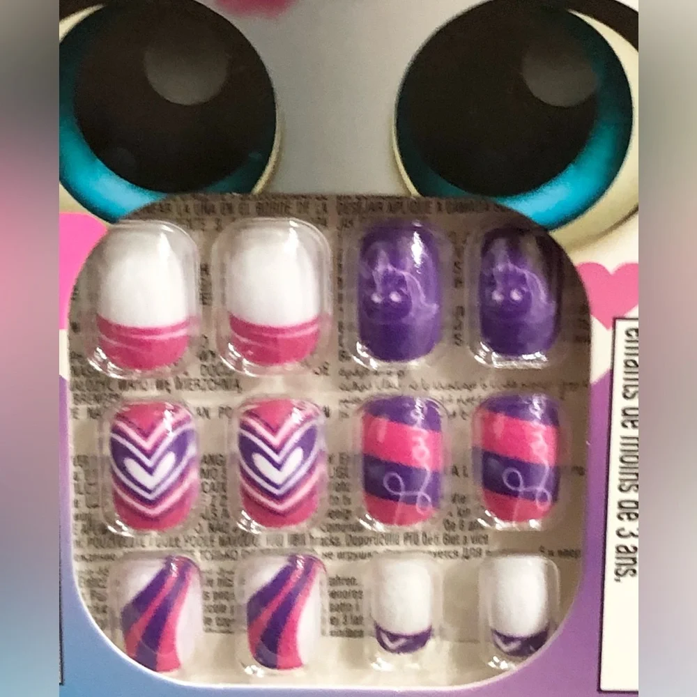2pack Rainbow dreams little girl press on‎ nail extensions new